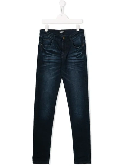 Molo Teen Skinny Fit Faded Effect Jeans In Blue