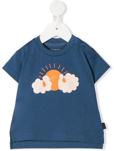 Tiny Cottons Babies' Crew Neck Sunshine Print T-shirt In Blue