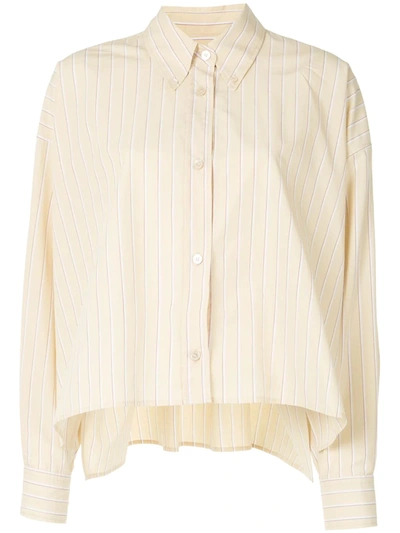 Isabel Marant Macao Striped Shirt In Yellow
