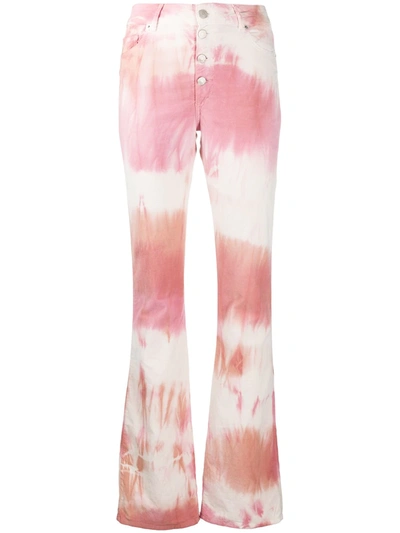 Iro Medola High-rise Flared Jeans In Pink Ivory