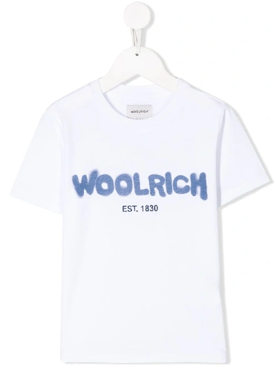 Woolrich Teen Logo Print T-shirt In White