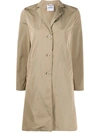 Aspesi Single-breasted Trench Coat In Neutrals