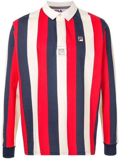 Fila Striped Polo Shirt In Multicolour