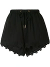 We Are Kindred Beatrix Embroidered Shorts In Black