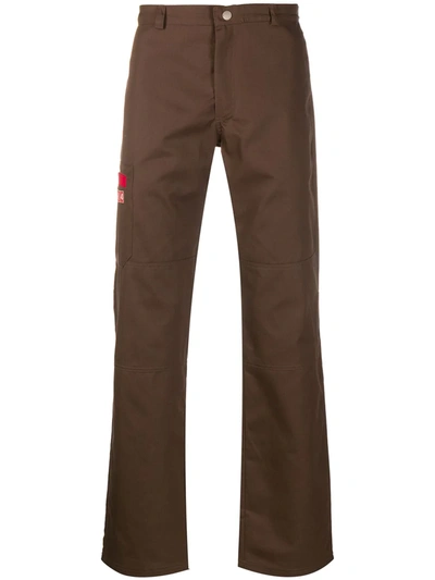 Affix Beach Straight-leg Trousers In Brown