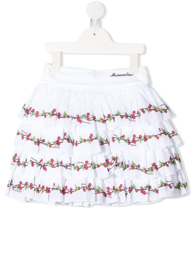 Monnalisa Kids' Digital Print Skirt In White