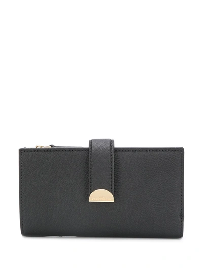 Marc Jacobs Continental Flap Wallet In Black