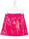 Alberta Ferretti Kids' 'french Kiss' Sequin Skirt In Pink