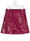 Alberta Ferretti Teen 'french Kiss' Sequin Skirt In Pink