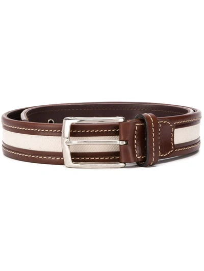 Pre-owned Gianfranco Ferre 1990 Two-tone Belt In Brown