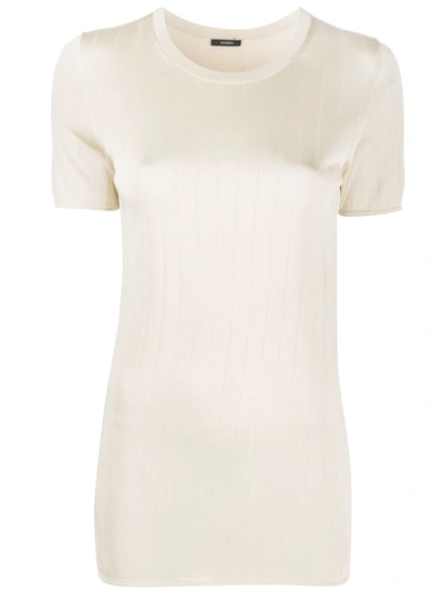 Joseph Ribbed Knitted Top In Neutrals