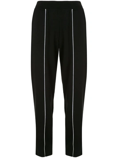 Atm Anthony Thomas Melillo Contrast Piped-seam Track Pants In Black