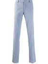 Incotex Mid-rise Slim Chinos In Blue