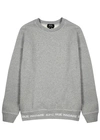 Apc Logo Hem Crewneck Sweatshirt In Grey