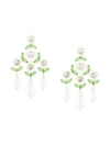 Simone Rocha Crystal-embellished Drop Earrings In Green