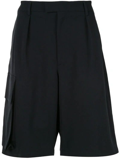 Joseph Techno Wool Shorts In Blue