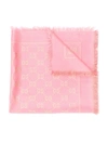 Gucci Kids' Gg Monogram Scarf In Pink