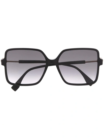 Fendi Oversized Square Frame Tinted Sunglasses In Black