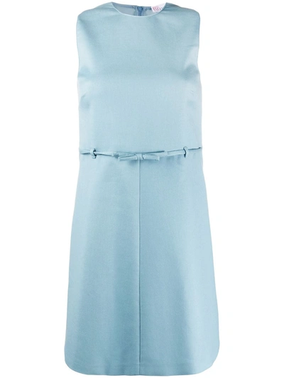 Red Valentino Bow Detail A-line Dress In Blue
