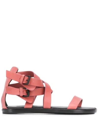 Ann Demeulemeester Tucson Strappy Sandals In Purple