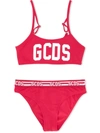 Gcds Kids' Logo-print Bikini In Red