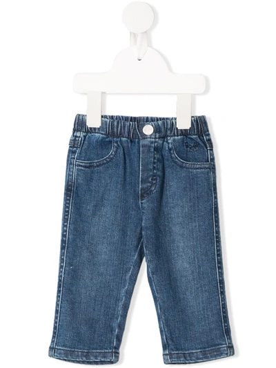 Il Gufo Babies' Elasticated-waist Jeans In Blue
