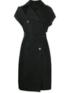 Givenchy Sleeveless Double-breasted Trench Coat In Black