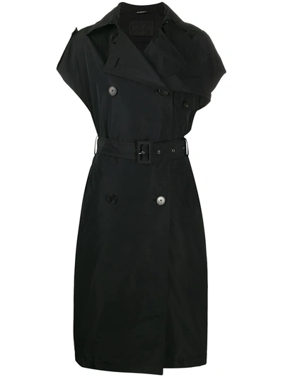 Givenchy Sleeveless Double-breasted Trench Coat In Black