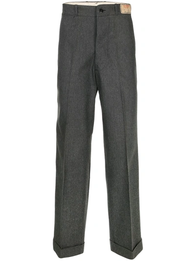 Pre-owned Fake Alpha Vintage 1940s Coverts Tailored Trousers In Grey