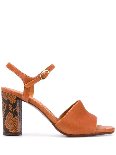 Chie Mihara Parigi 90mm Leather Sandals In Brown
