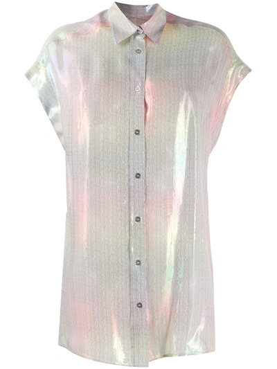 Iro Sheer Metallic Shirt In Green