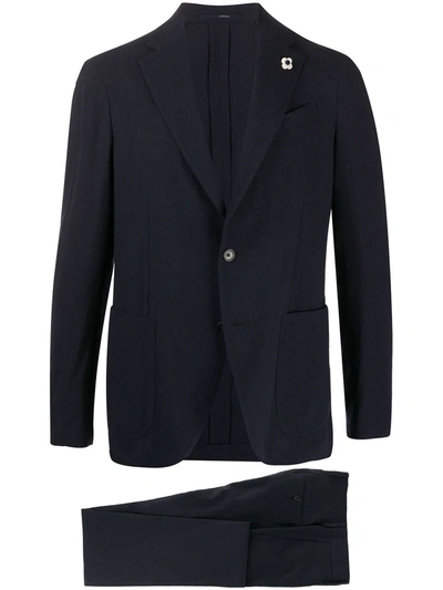 Lardini Single-breasted Two-piece Suit In Blue