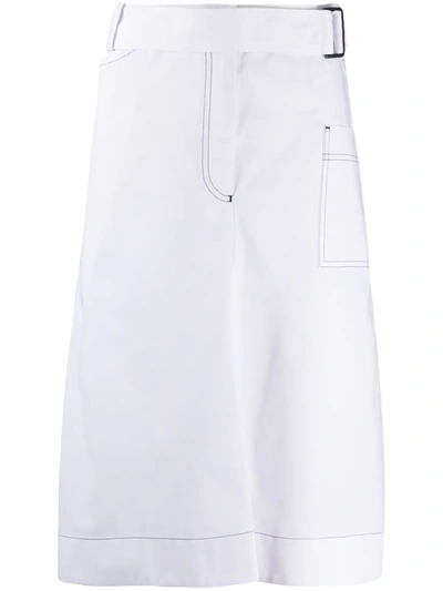 Eudon Choi Split Pencil Skirt In White
