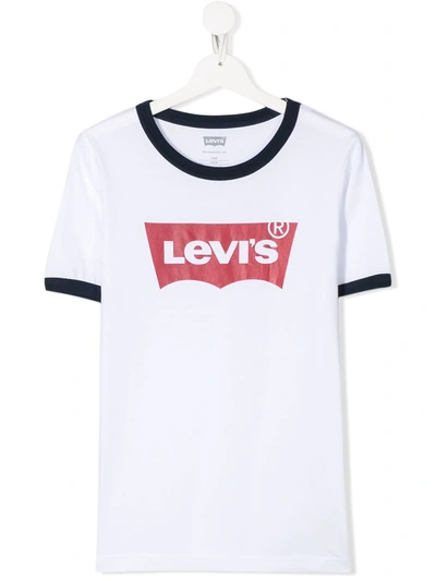 Levi's Teen Logo-print Cotton T-shirt In White