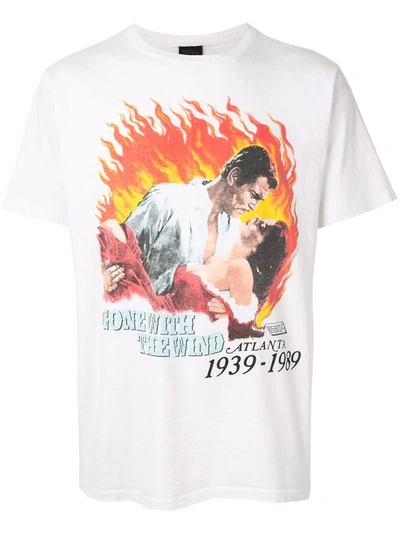Pre-owned Fake Alpha Vintage Gone With The Wind Print T-shirt In White
