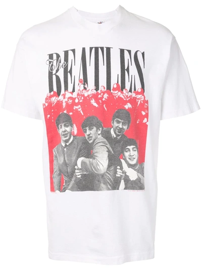 Pre-owned Fake Alpha Vintage 1990s  The Beatles T-shirt In White