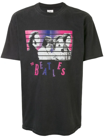Pre-owned Fake Alpha Vintage 1990s  The Beatles T-shirt In Black