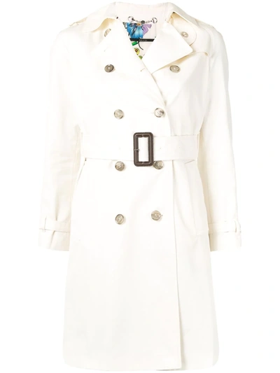Pre-owned Gucci Thigh-length Trench Coat In White