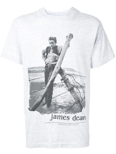Pre-owned Fake Alpha Vintage 1990s  James Dean T-shirt In Grey