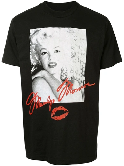 Pre-owned Fake Alpha Vintage Marilyn Monroe Print T-shirt In Black