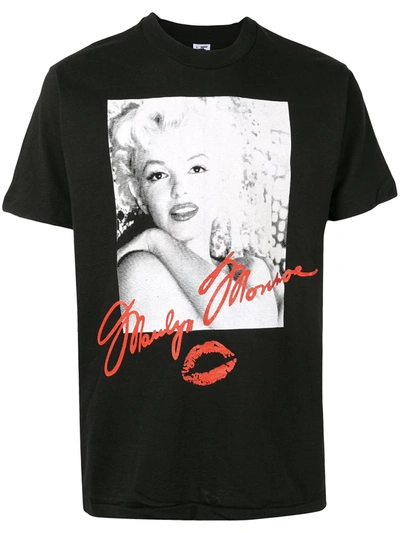 Pre-owned Fake Alpha Vintage Marilyn Monroe Print T-shirt In Black