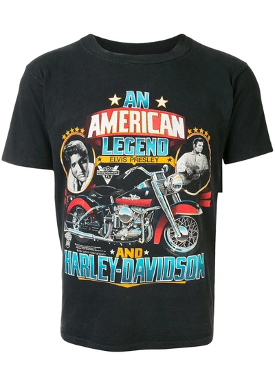 Pre-owned Fake Alpha Vintage An American Legend Print T-shirt In Black