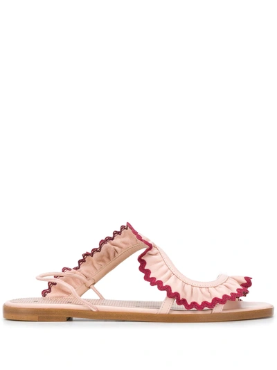 Red Valentino Pink Leather Sandals