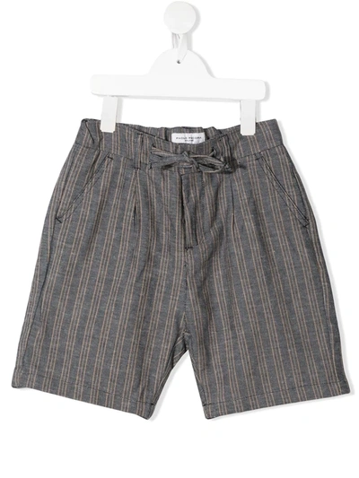 Paolo Pecora Kids' Striped Print Shorts In Blue