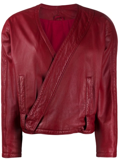 Pre-owned A.n.g.e.l.o. Vintage Cult 1980s Leather Jacket In Red