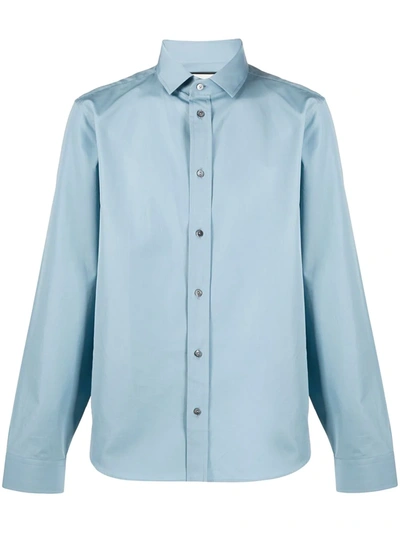 Gucci Spread Collar Shirt In Blue