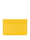 Gucci Stitched Logo Cardholder In Yellow
