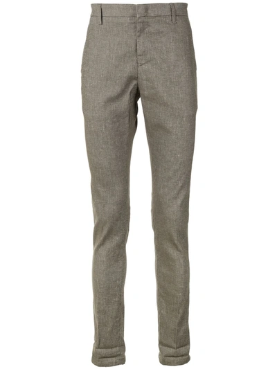 Dondup Woven Slim Fit Trousers In Green