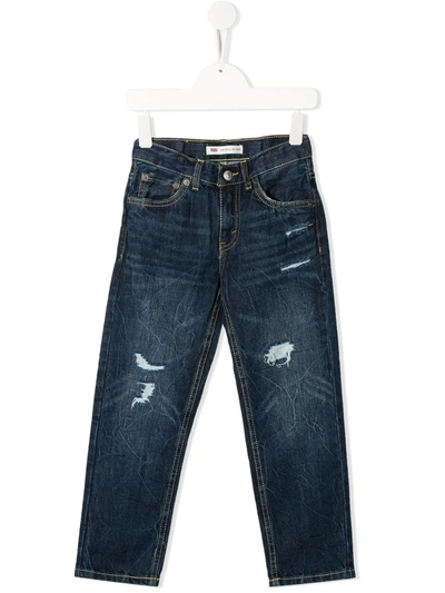 Levi's Teen Distressed Slim-fit Jeans In Blue