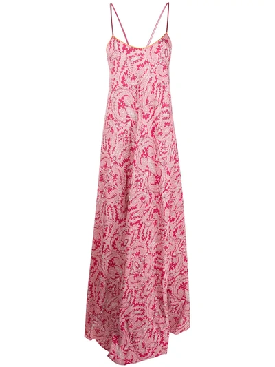 Etro Paisley Maxi Dress In Pink
